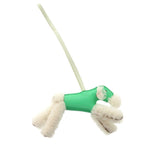 Hermes Buddy Agneau Milo Shearling Vert Comic Fizz Bag Charm — view 2