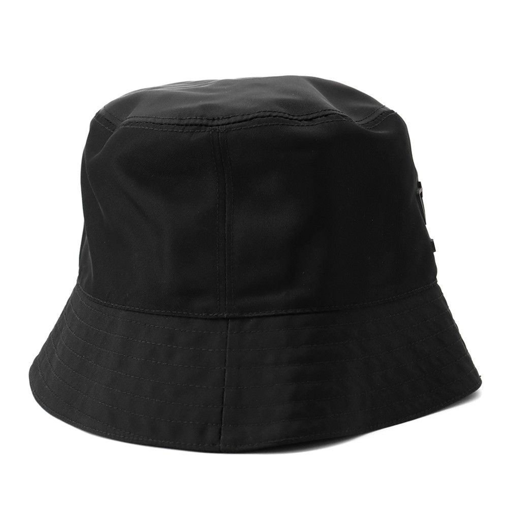 Prada Bucket Hat Re-Nylon Logo S Hat Black — view 3