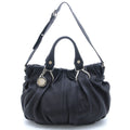 Celine Pillow Small 2-Way Bag Black Leather Handbag