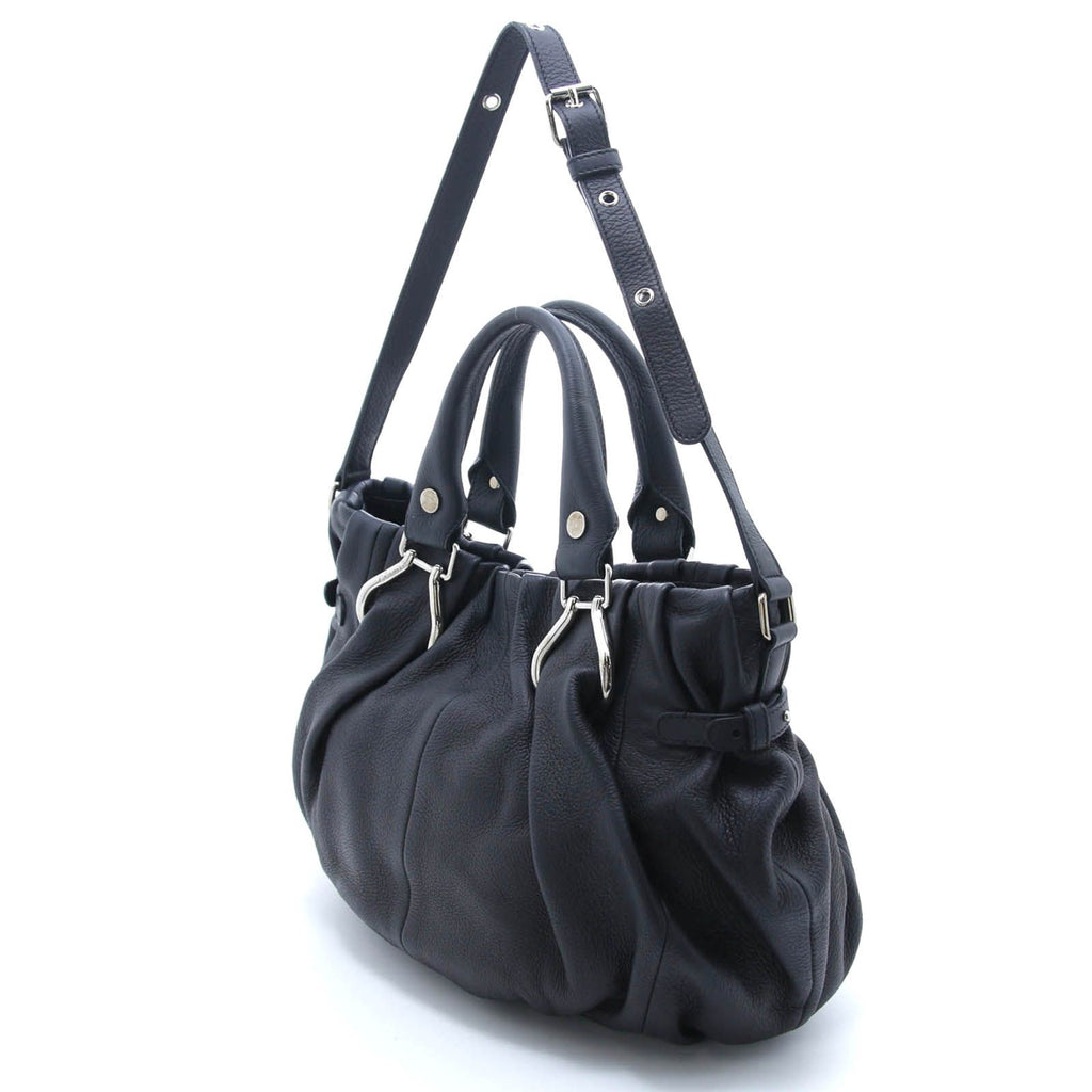 Celine Pillow Small 2-Way Bag Black Leather Handbag — view 2