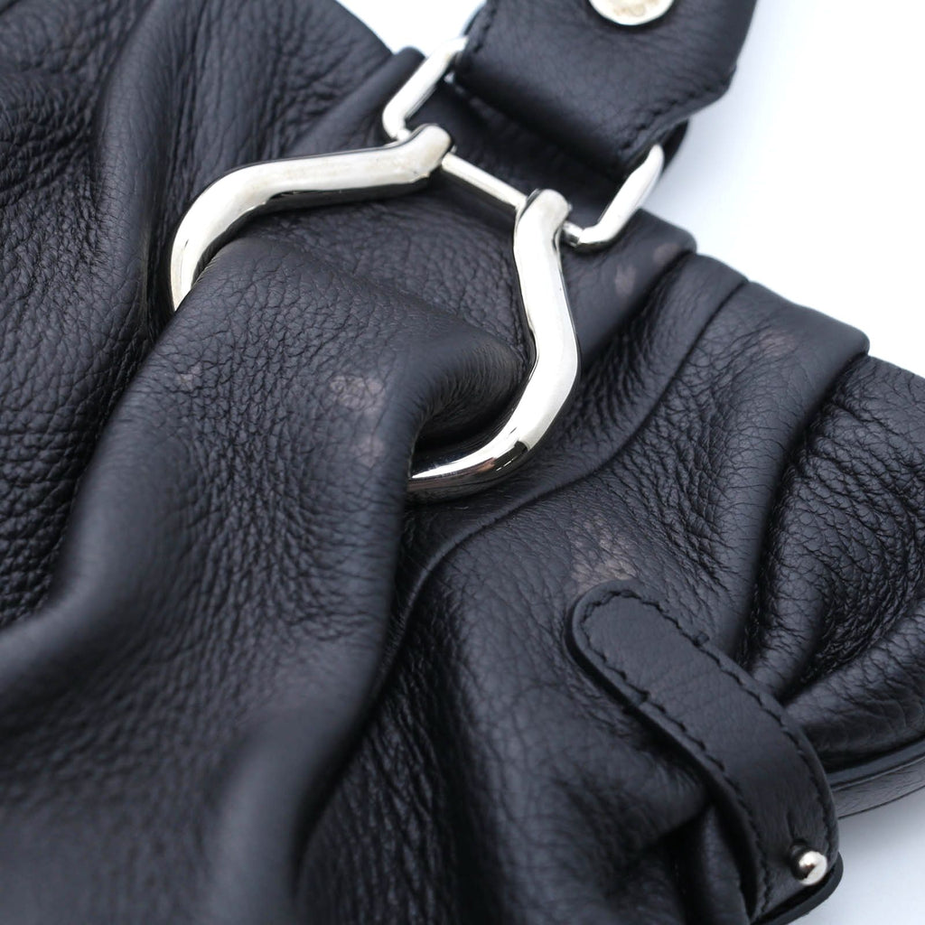 Celine Pillow Small 2-Way Bag Black Leather Handbag — view 6