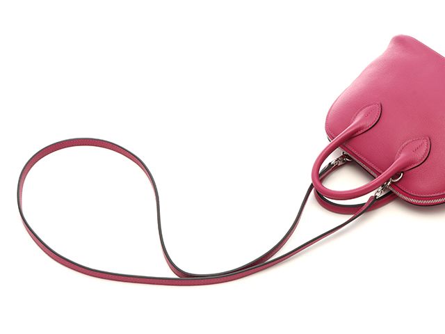Hermes Bolide 1923 Mini Rose Purple Silver Handbag — view 4