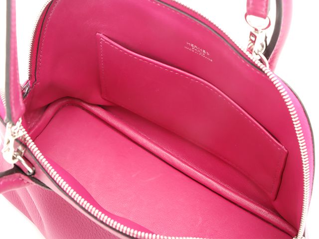 Hermes Bolide 1923 Mini Rose Purple Silver Handbag — view 7