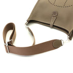 Hermes Evelyne Etoupe Silver Shoulder Bag Taurillon Clemence — view 4