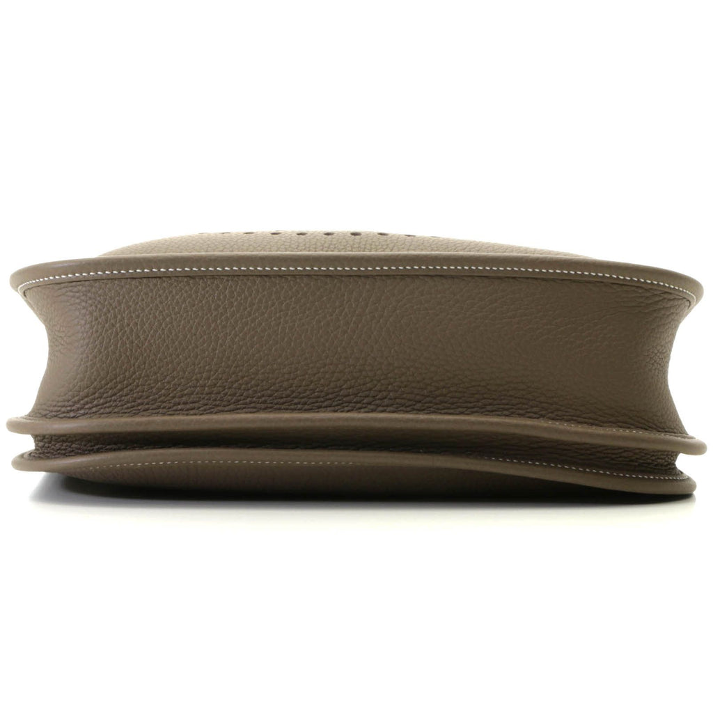 Hermes Evelyne Etoupe Silver Shoulder Bag Taurillon Clemence — view 3