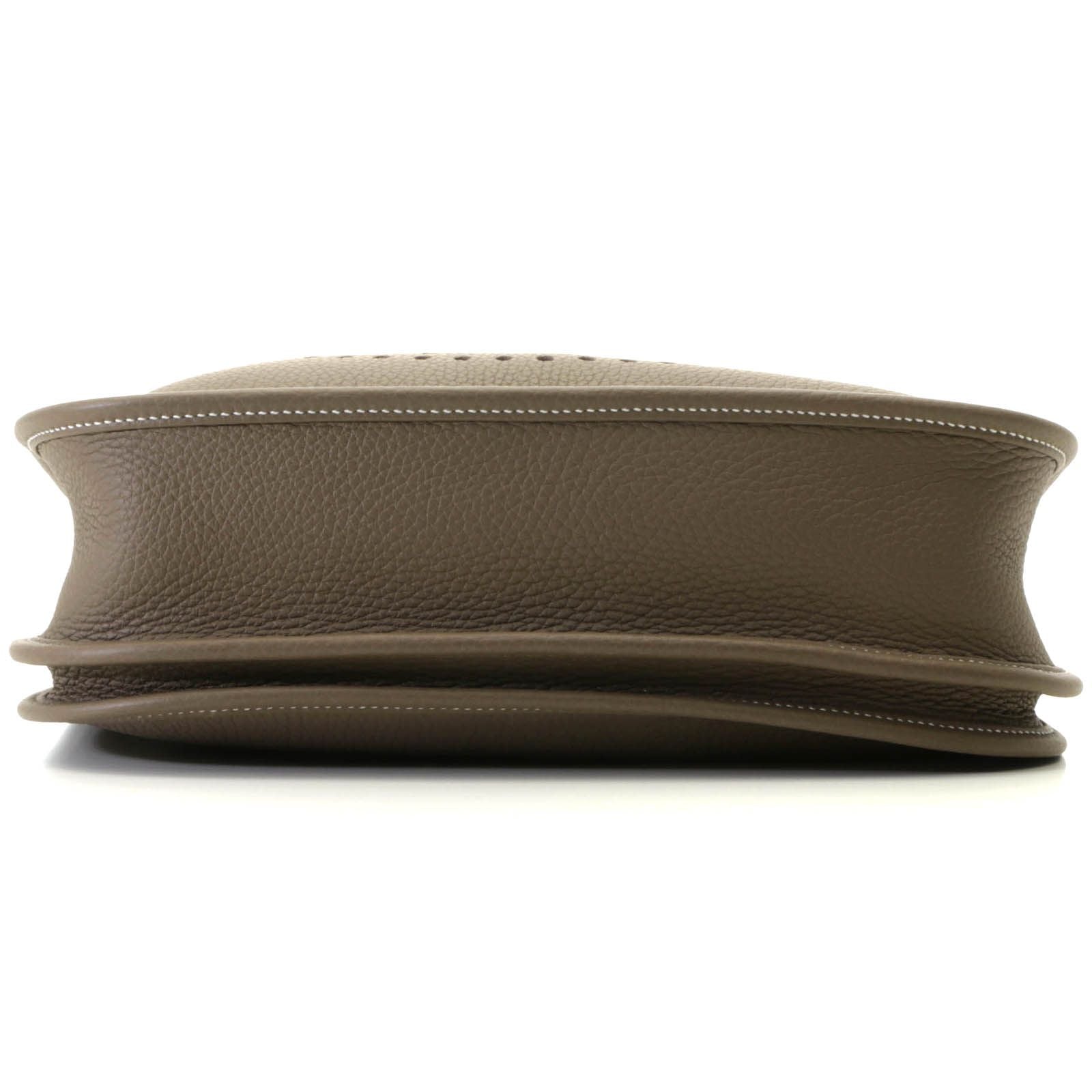 Hermes Evelyne Etoupe Silver Shoulder Bag Taurillon Clemence — view 3