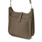 Hermes Evelyne Etoupe Silver Shoulder Bag Taurillon Clemence — view 2