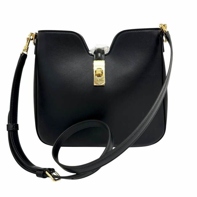 Celine Small Camille 16 Saise Soft Smooth Calfskin Shoulder Bag Black