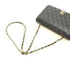 Chanel Quilted 23 Turnlock Full Flap Chain Shoulder Bag Black Lambskin — view 4