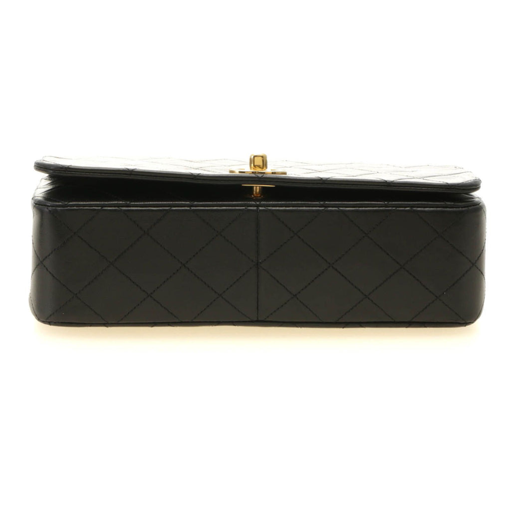 Chanel Quilted 23 Turnlock Full Flap Chain Shoulder Bag Black Lambskin — view 3