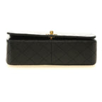 Chanel Quilted 23 Turnlock Full Flap Chain Shoulder Bag Black Lambskin — view 3
