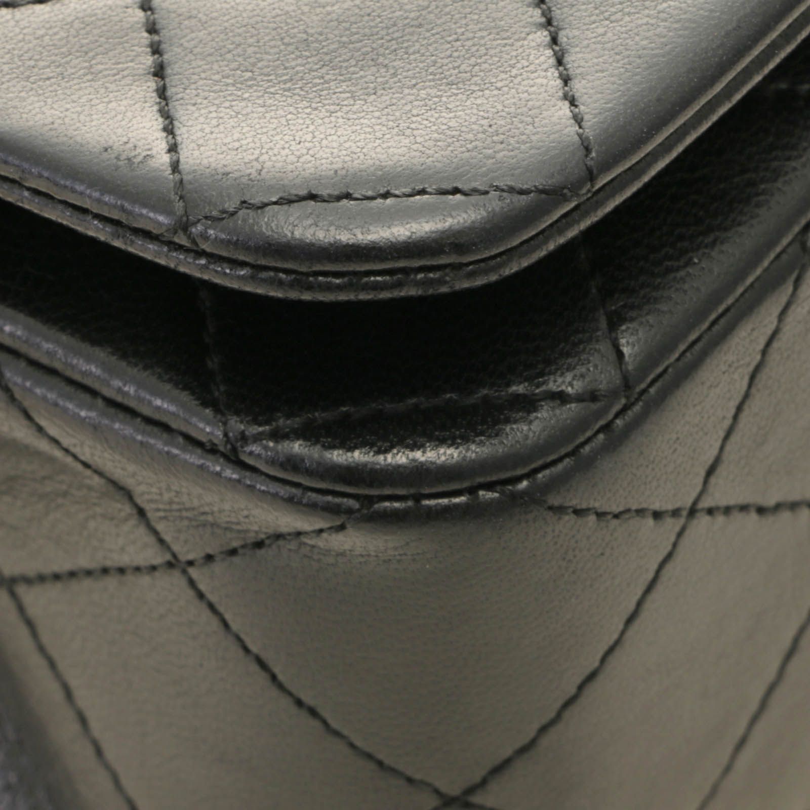 Chanel Quilted 23 Turnlock Full Flap Chain Shoulder Bag Black Lambskin — view 5
