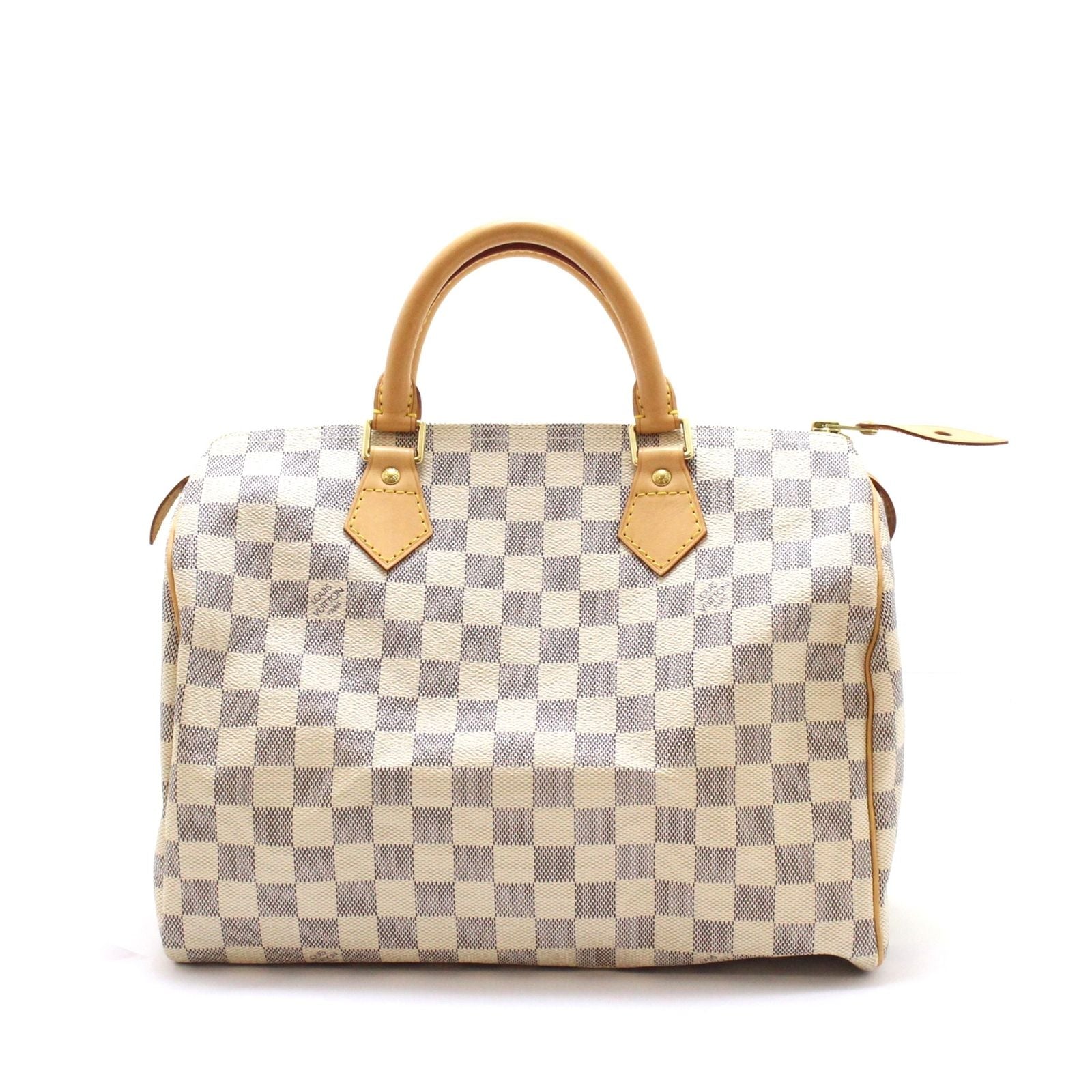 Louis Vuitton Speedy 30 Damier Azur Handbag White