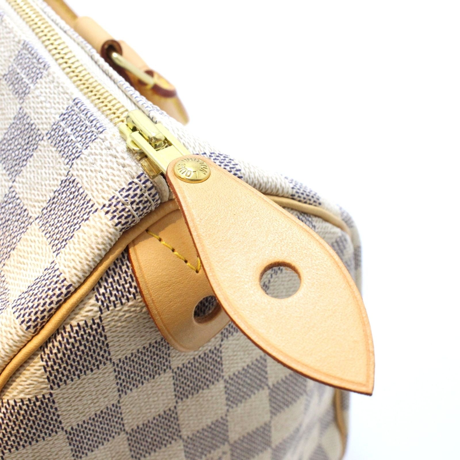 Louis Vuitton Speedy 30 Damier Azur Handbag White — view 8