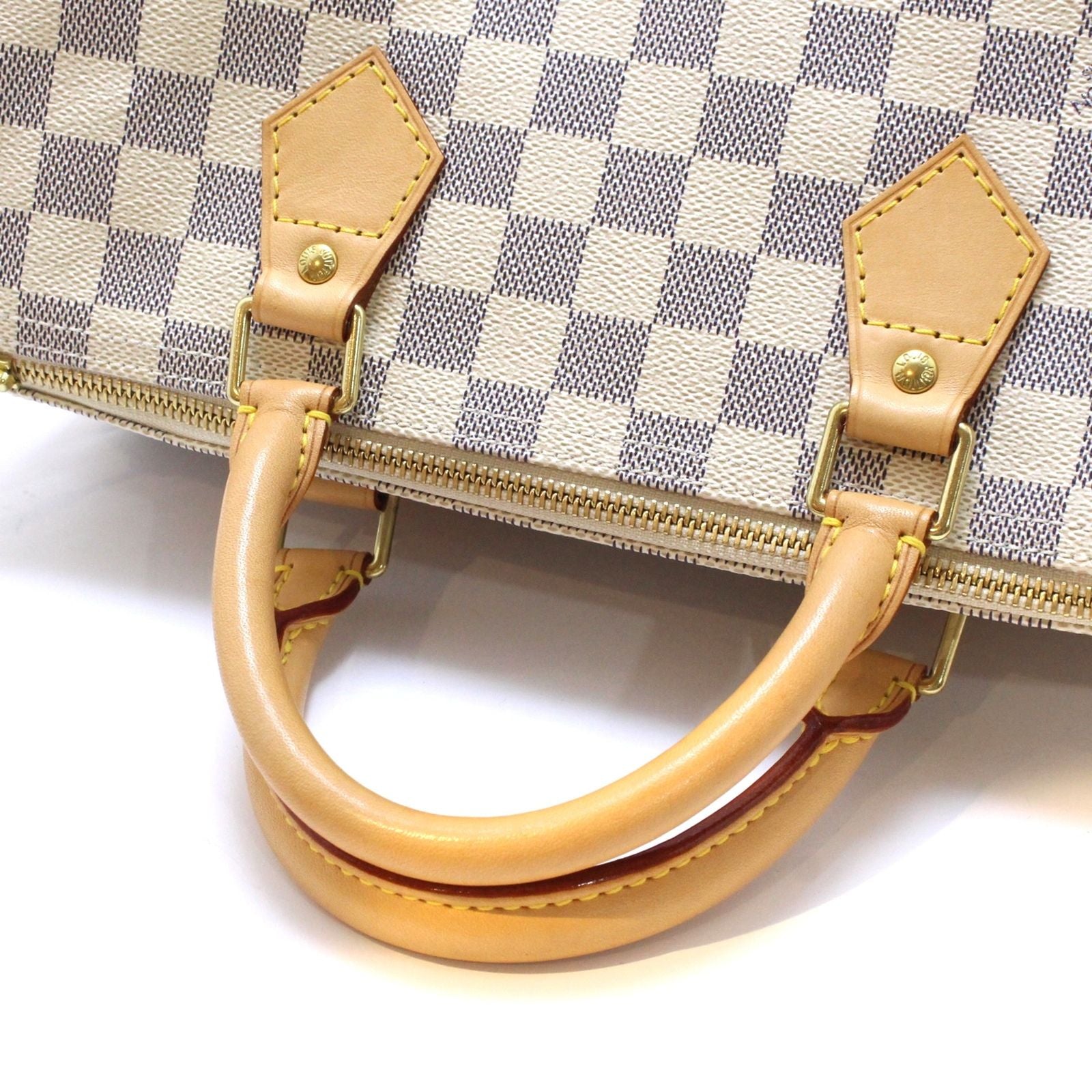 Louis Vuitton Speedy 30 Damier Azur Handbag White — view 3