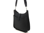 Hermes Evelyne III GM Black Shoulder Bag Taurillon Clemence Silver — view 2