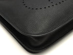 Hermes Evelyne III GM Black Shoulder Bag Taurillon Clemence Silver — view 7