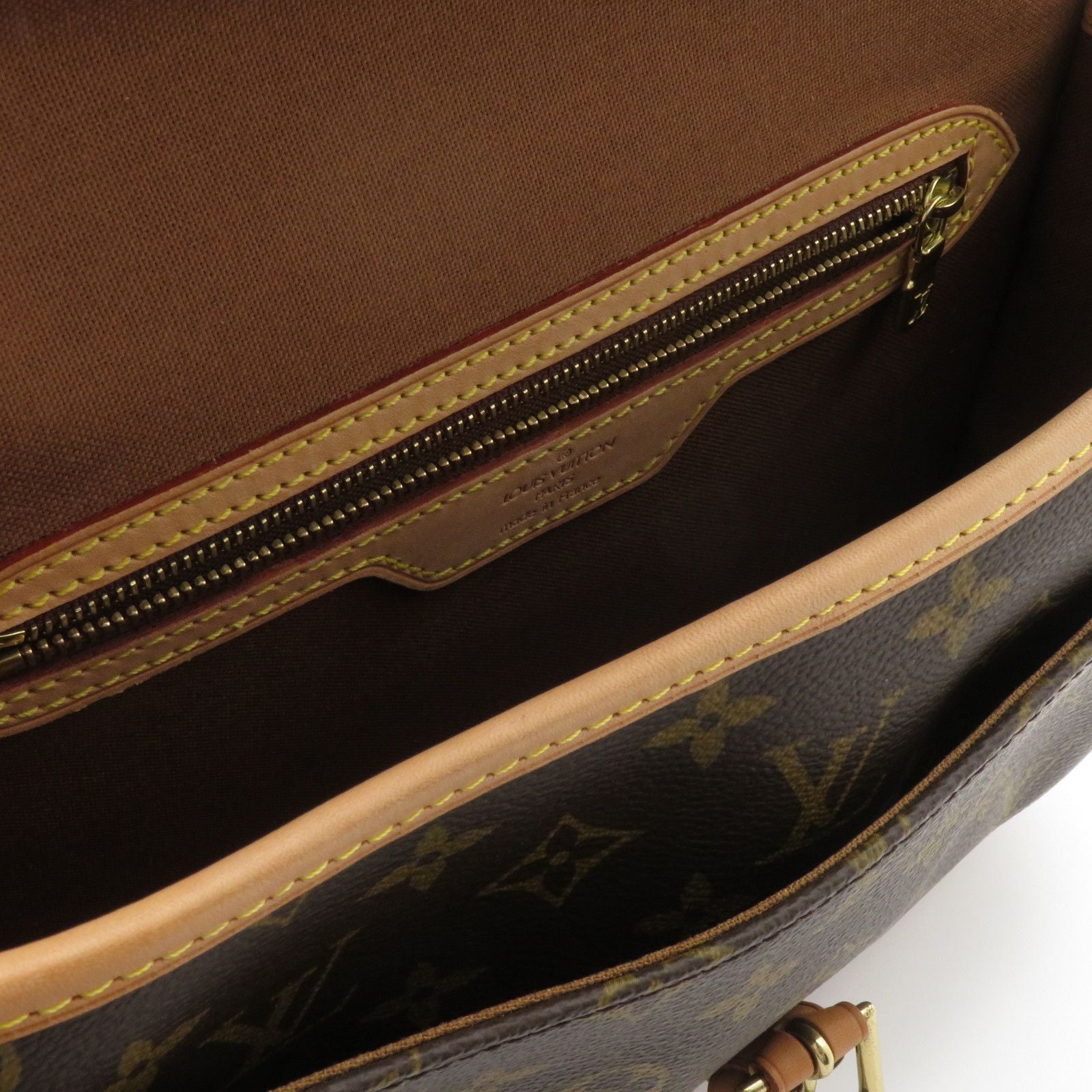 Louis Vuitton Solonge Monogram Shoulder Bag Canvas Brown — view 8