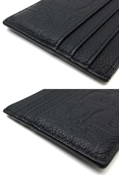 Dior Gravity Leather Card Case Oblique Black — view 4