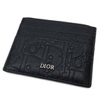 Dior Gravity Leather Card Case Oblique Black — view 2
