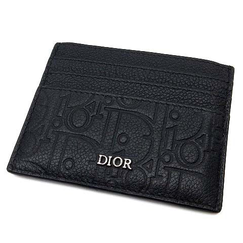 Dior Gravity Leather Card Case Oblique Black — view 2