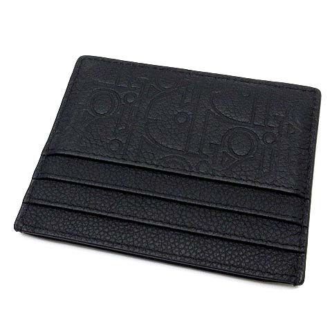 Dior Gravity Leather Card Case Oblique Black — view 3