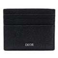Dior Gravity Leather Card Case Oblique Black