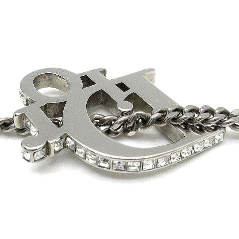 Dior Oblique Pendant Logo Brass & Crystal Silver — view 4