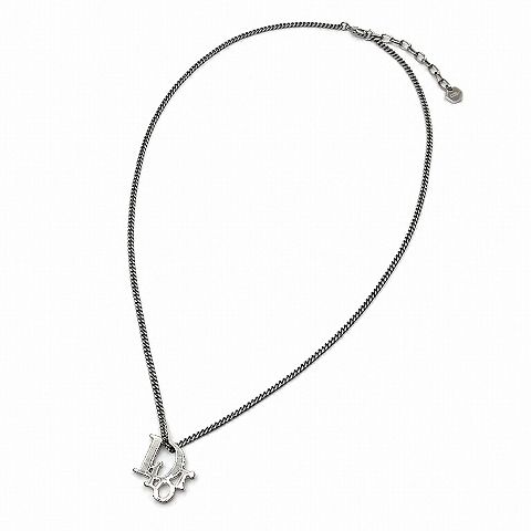 Dior Oblique Pendant Logo Brass & Crystal Silver — view 2