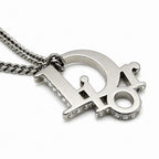 Dior Oblique Pendant Logo Brass & Crystal Silver — view 5