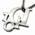 Dior Oblique Pendant Logo Brass & Crystal Silver — view 6