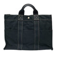 Hermes Sac Deauville MM Tote Bag Canvas Black