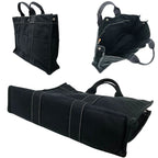 Hermes Sac Deauville MM Tote Bag Canvas Black — view 2