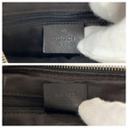 Gucci Black Silver GG Canvas Leather Shoulder Bag — view 5