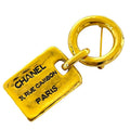 Chanel Brooch Cambon Plate Swing 31 Rue Metal Gold
