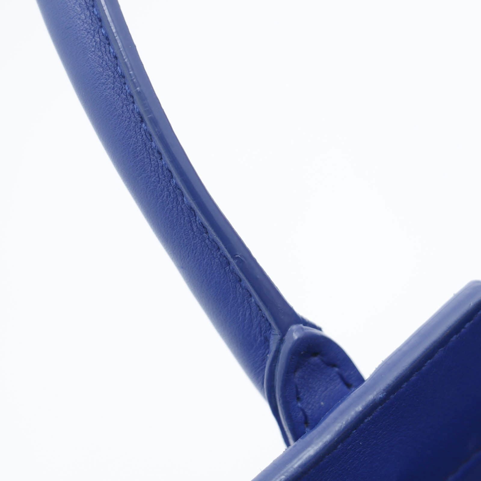 Saint Laurent Baby Downtown Cabas Blue Leather Suede Handbag — view 5