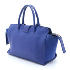 Saint Laurent Baby Downtown Cabas Blue Leather Suede Handbag — view 2