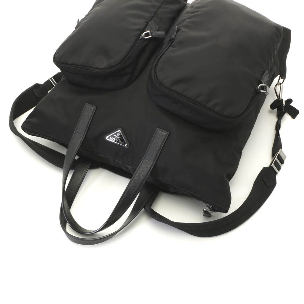 Prada Re-Nylon Backpack Black Nylon Saffiano — view 4