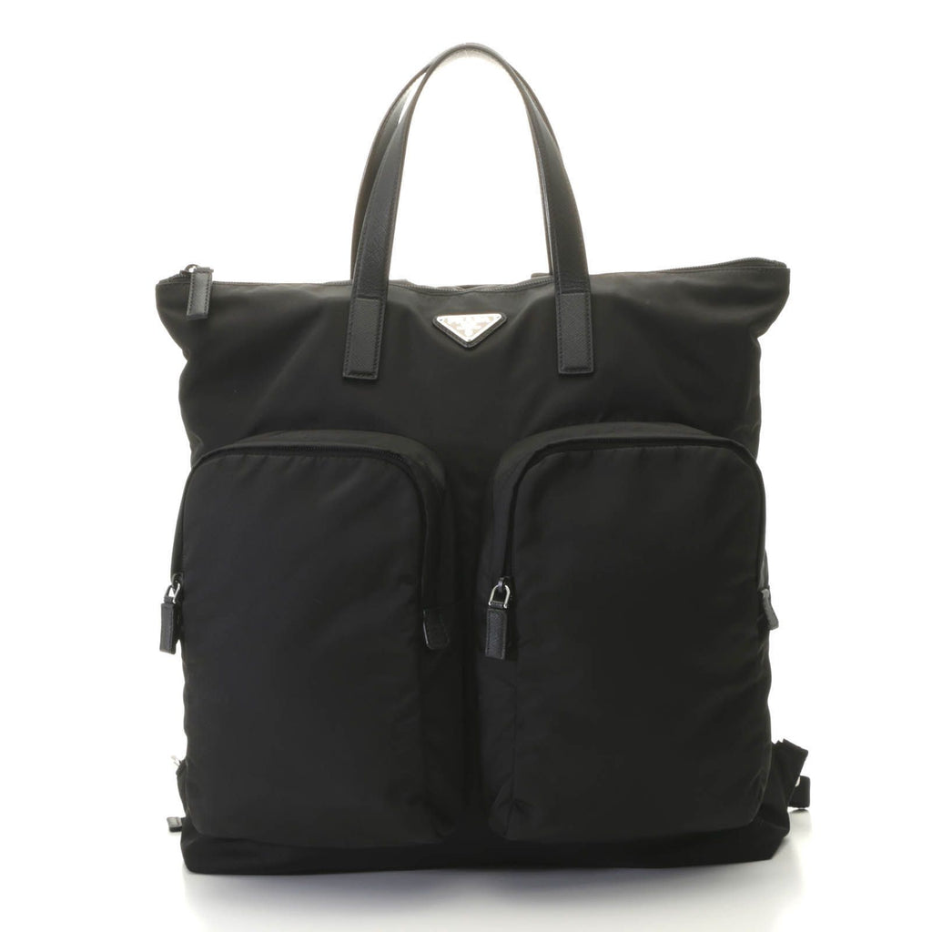 Prada Re-Nylon Backpack Black Nylon Saffiano