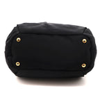 Prada Side Ribbon 2-Way Bag Black Nylon Leather — view 3