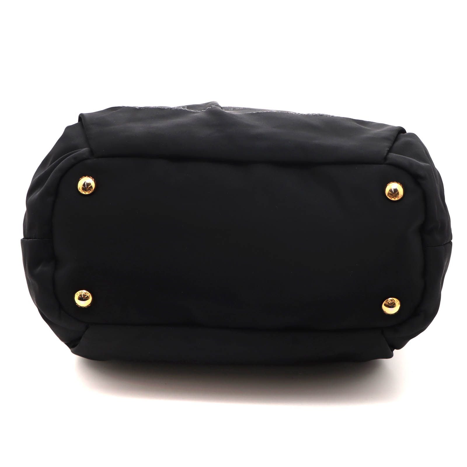 Prada Side Ribbon 2-Way Bag Black Nylon Leather — view 3