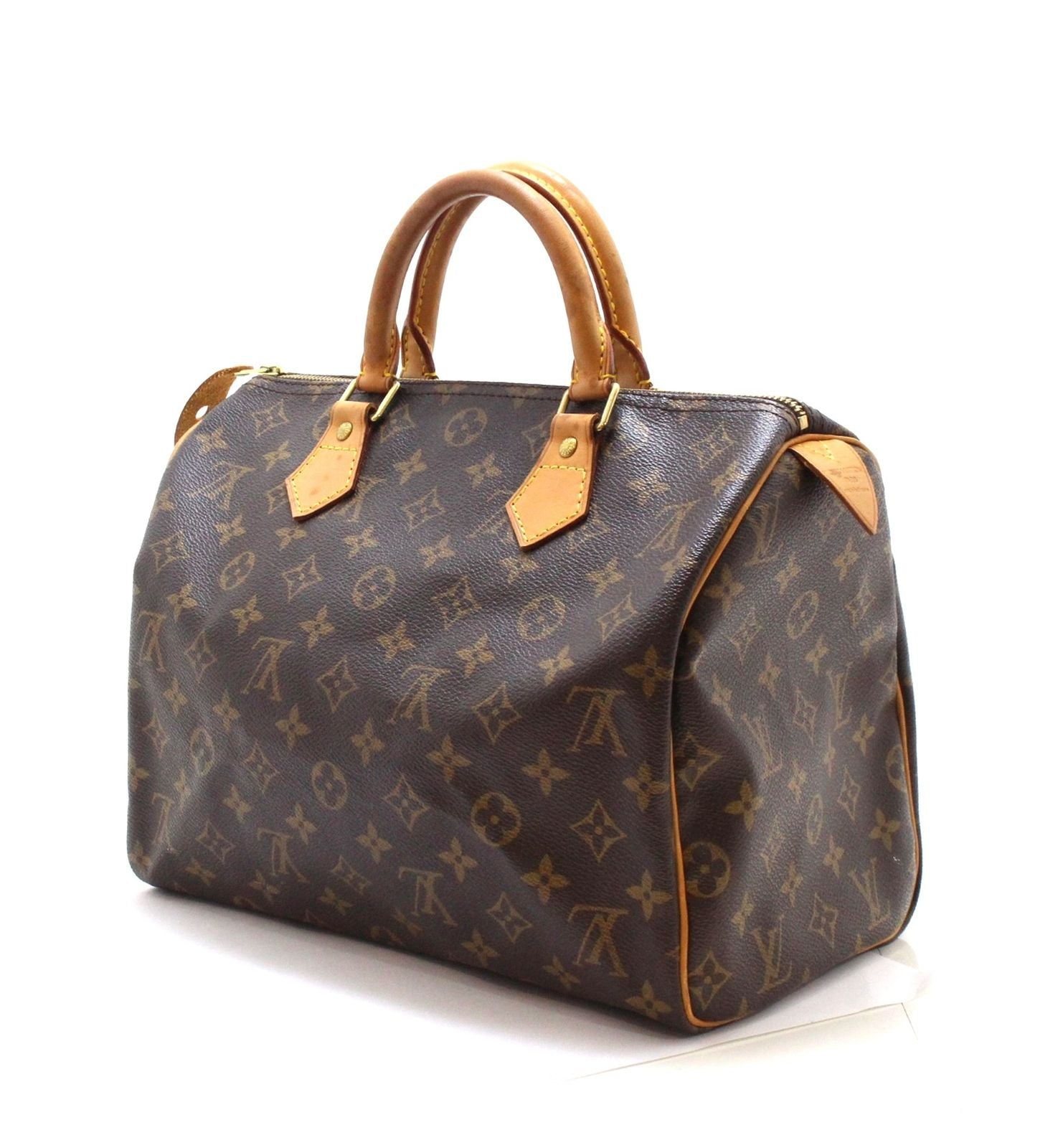 Louis Vuitton Speedy 30 Monogram Handbag Canvas Brown — view 2