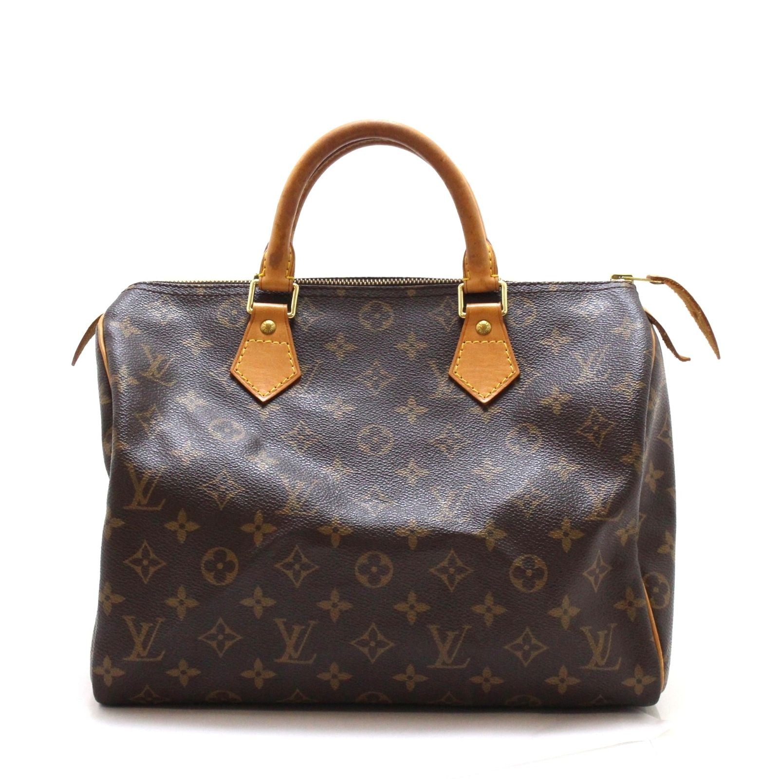 Louis Vuitton Speedy 30 Monogram Handbag Canvas Brown