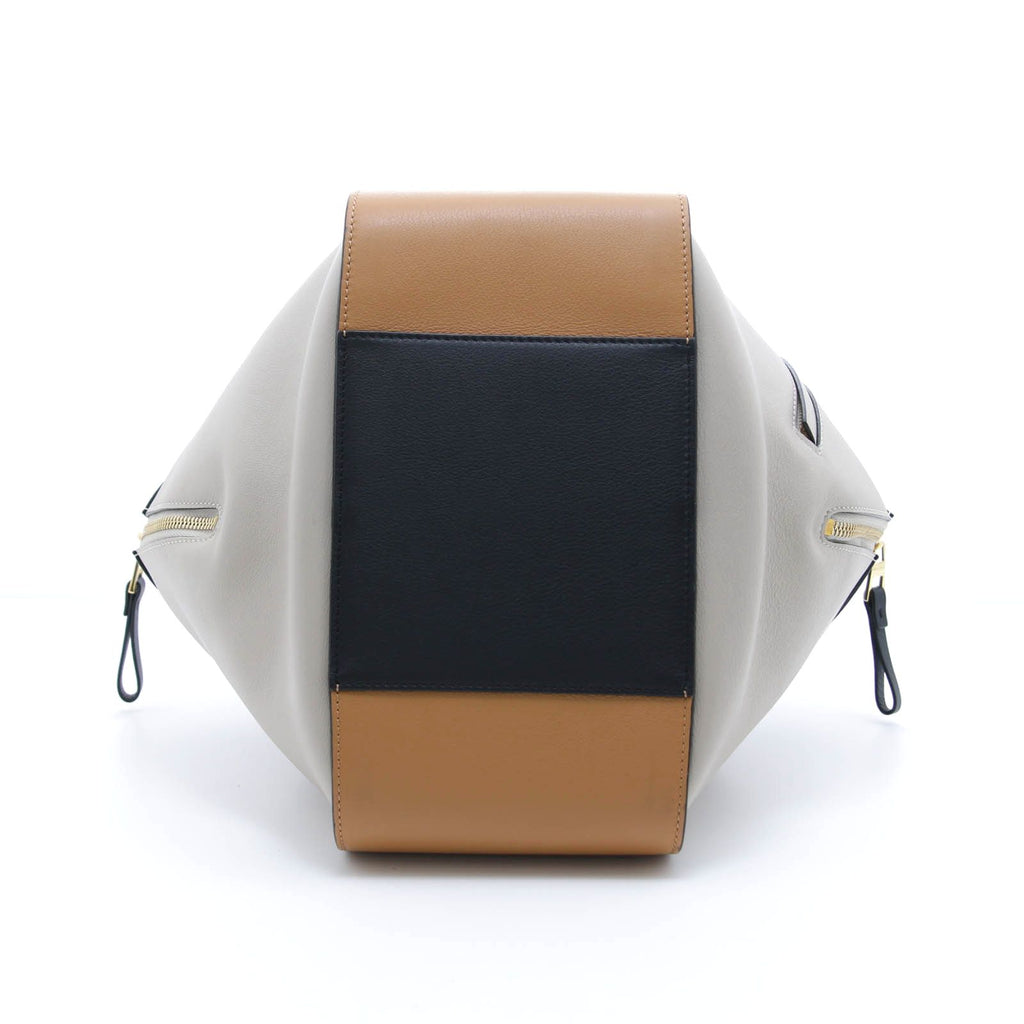 Loewe Hammock Small Brown Beige Black Calfskin Shoulder Bag — view 3