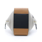 Loewe Hammock Small Brown Beige Black Calfskin Shoulder Bag — view 3