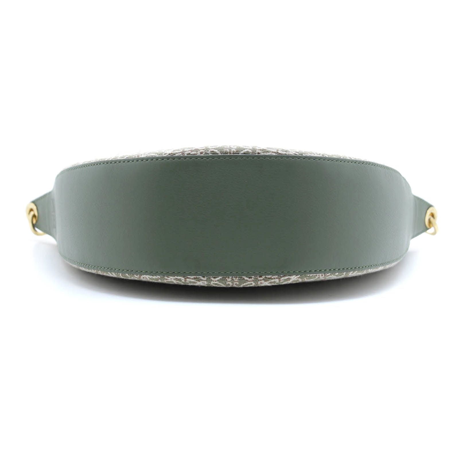 Loewe Anagram Luna Beige Khaki Canvas Leather Shoulder Bag — view 3