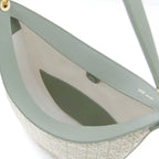 Loewe Anagram Luna Beige Khaki Canvas Leather Shoulder Bag — view 6