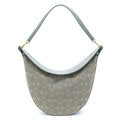 Loewe Anagram Luna Beige Khaki Canvas Leather Shoulder Bag