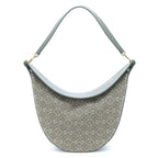 Loewe Anagram Luna Beige Khaki Canvas Leather Shoulder Bag