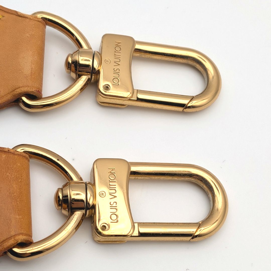 Louis Vuitton Shoulder Strap Vachetta Leather Nylon Logo Adjustable Gold Alize — view 2